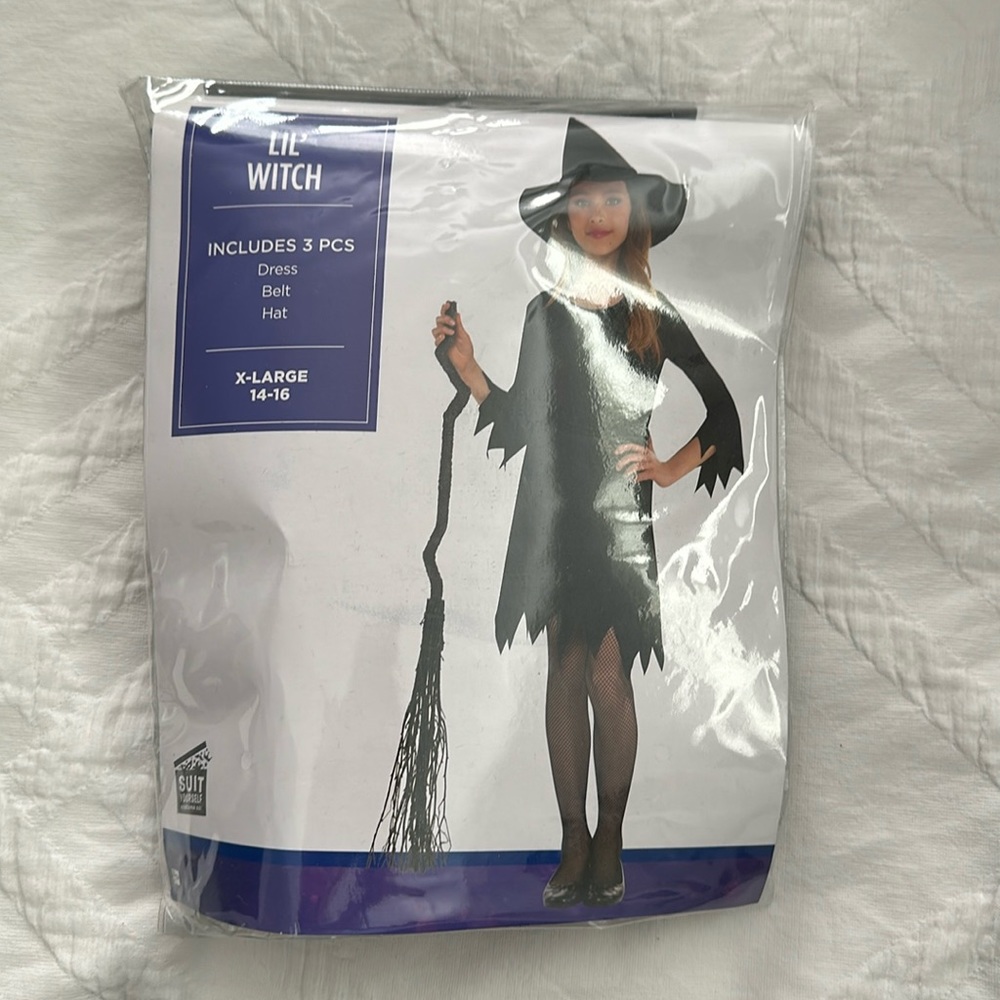 Kids Witch Costume Size XL 14-16